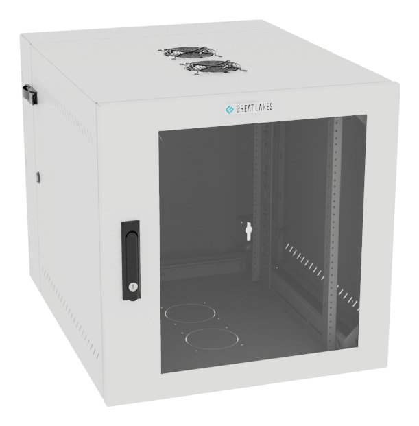 Vertiv Corp VR Rack GL24WMCMP-W-SH-AF-00 cabinet 12U Wall mounted White WMCMPWSHAF00