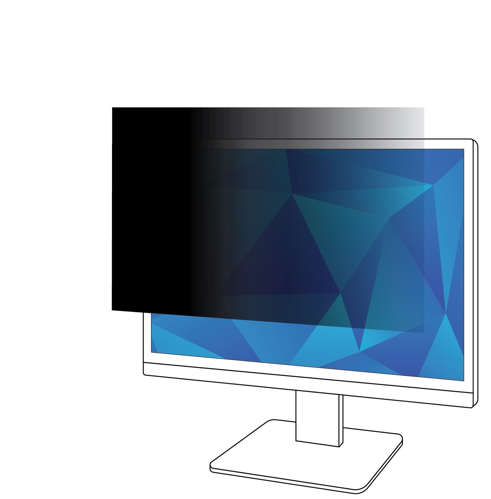3M Company Privacy Filter for 24in Monitor, 16:10, PF240W1B